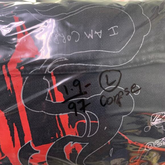 Authentic Corpse Husband Miss You I Am Corpse Pullover Acid Wash Black Hoodie L - Picture 10 of 10